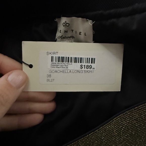 ESSENTIEL ANTWERP Midi Skirt Lace w/ Gold Waistband 38 / 8 - Picture 2 of 4